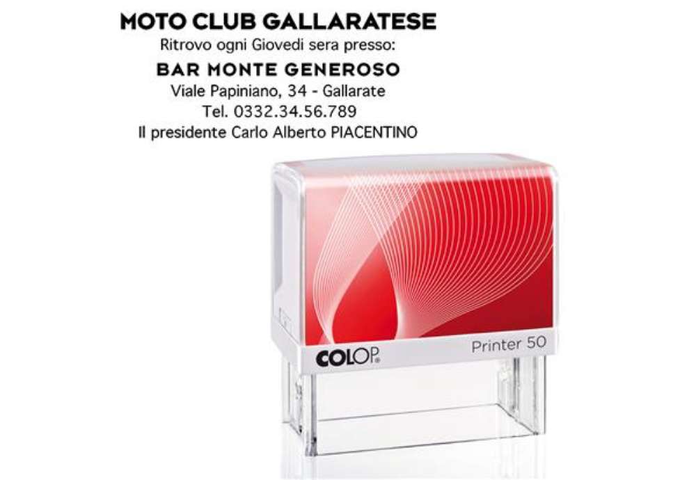 Immagine di Timbro Printer 50 - 30 x 69 mm - 7 righe - autoinchiostrante - nero - Colop