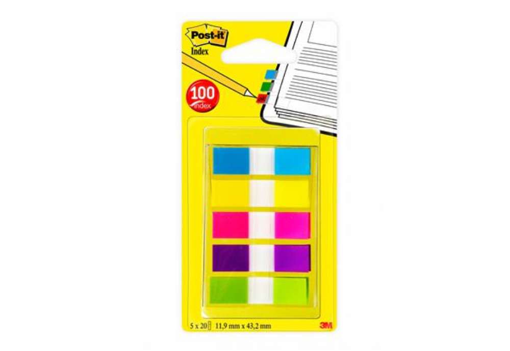 Immagine di Segnapagina Post-it Index Mini - 683-5CBEU - 12 x 43,1 mm - 5 colori vivaci - Post-it - conf. 100 pe