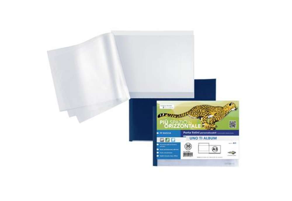 Immagine di Portalistini personalizzabile Uno TI - 42x30 cm (album) - 36 buste - blu - Sei Rota