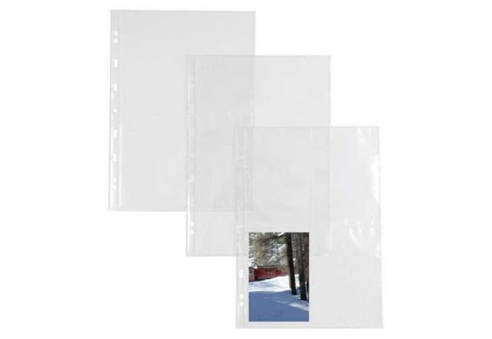 Immagine di Buste forate Atla FT porta foto e cartoline - 8 spazi 10 x 15 cm - trasparente - Sei Rota - conf. 10