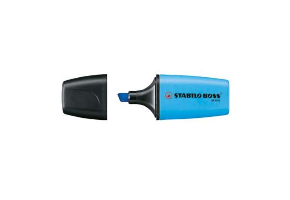 Immagine di Evidenziatore Boss Mini - punta a scalpello - tratto 2 - 5 mm - azzurro 31 - Stabilo