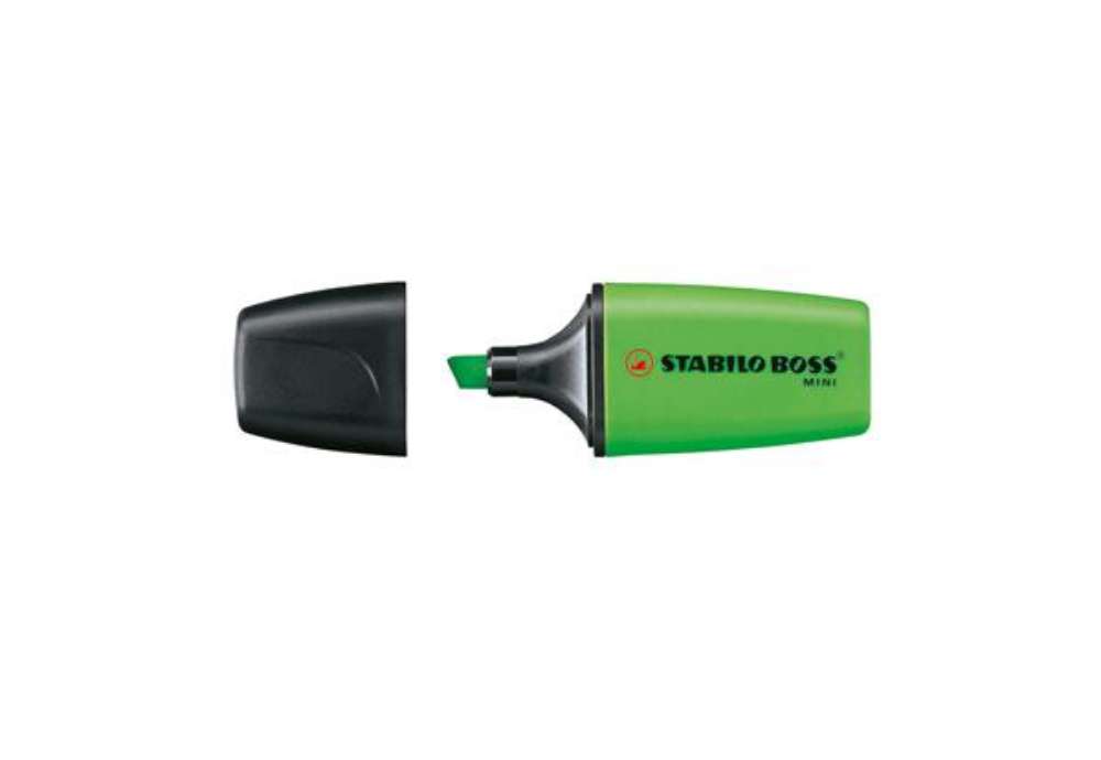 Immagine di Evidenziatore Boss Mini - punta a scalpello - tratto 2 - 5 mm - verde 33 - Stabilo