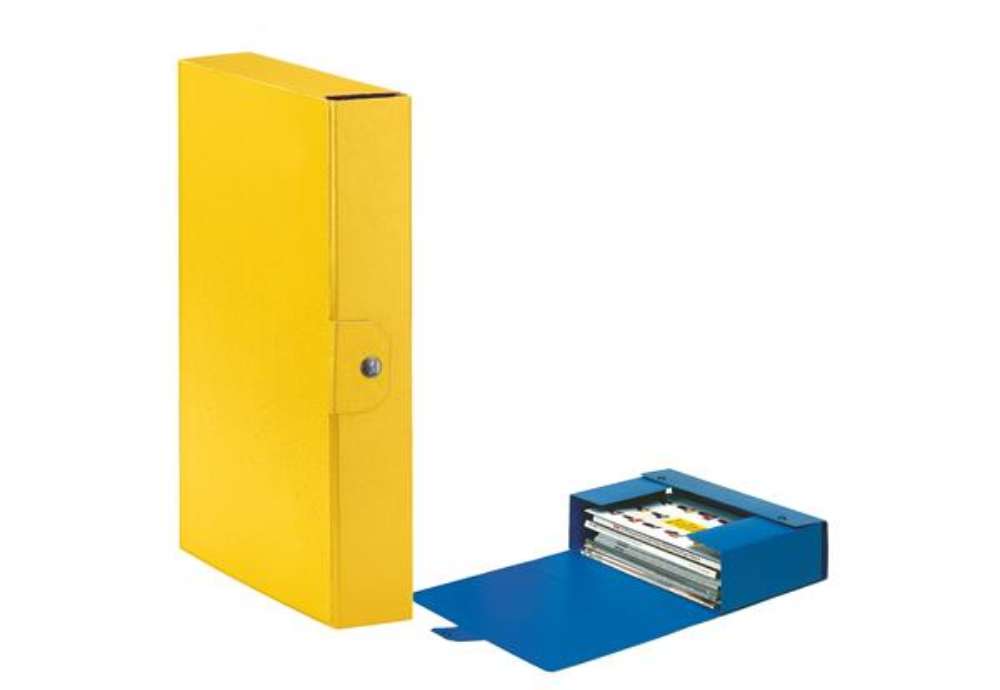 Immagine di Scatola progetto Eurobox - dorso 6 cm - 25 x 35 cm - giallo - Esselte