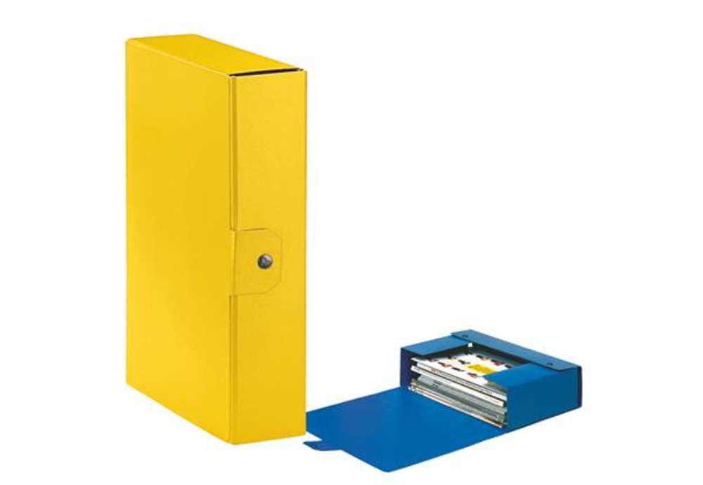 Immagine di Scatola progetto Eurobox - dorso 8 cm - 25 x 35 cm - giallo - Esselte
