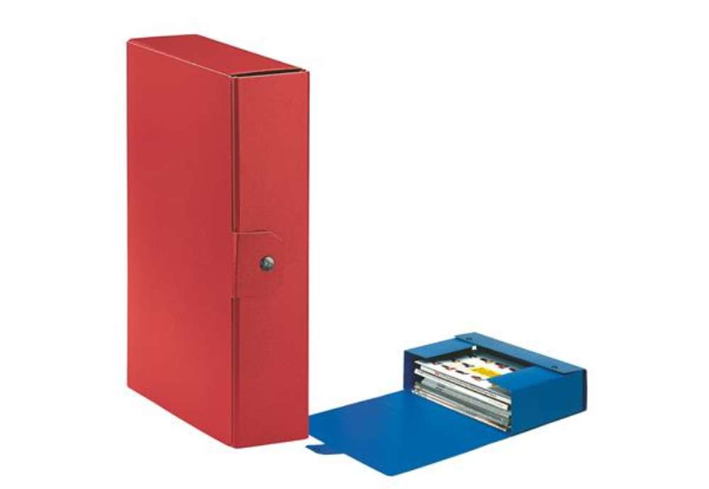 Immagine di Scatola progetto Eurobox - dorso 8 cm - 25 x 35 cm - rosso - Esselte