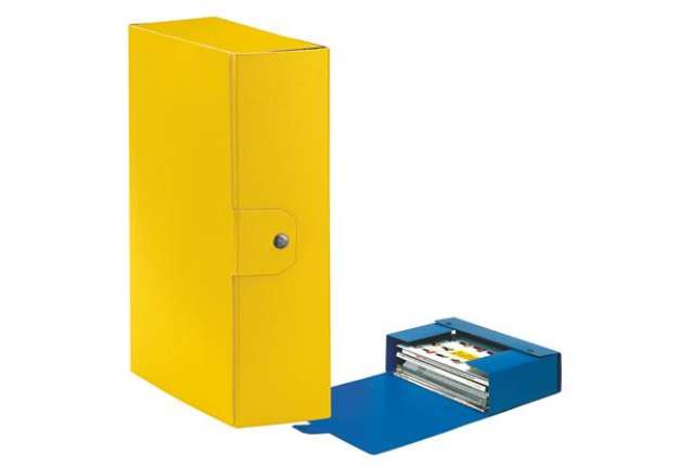 Immagine di Scatola progetto Eurobox - dorso 10 cm - 25x35 cm - giallo - Esselte