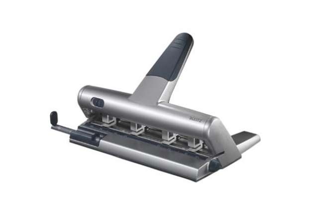 Immagine di Perforatore Akto a punzoni indipendenti - max 30 fogli - 4/6 fori - passo 6/8 cm - argento - Leitz