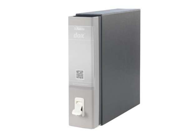 Immagine di Registratore Dox 1 - dorso 8 cm - commerciale 23x29,7 cm - grigio chiaro - Esselte Dox