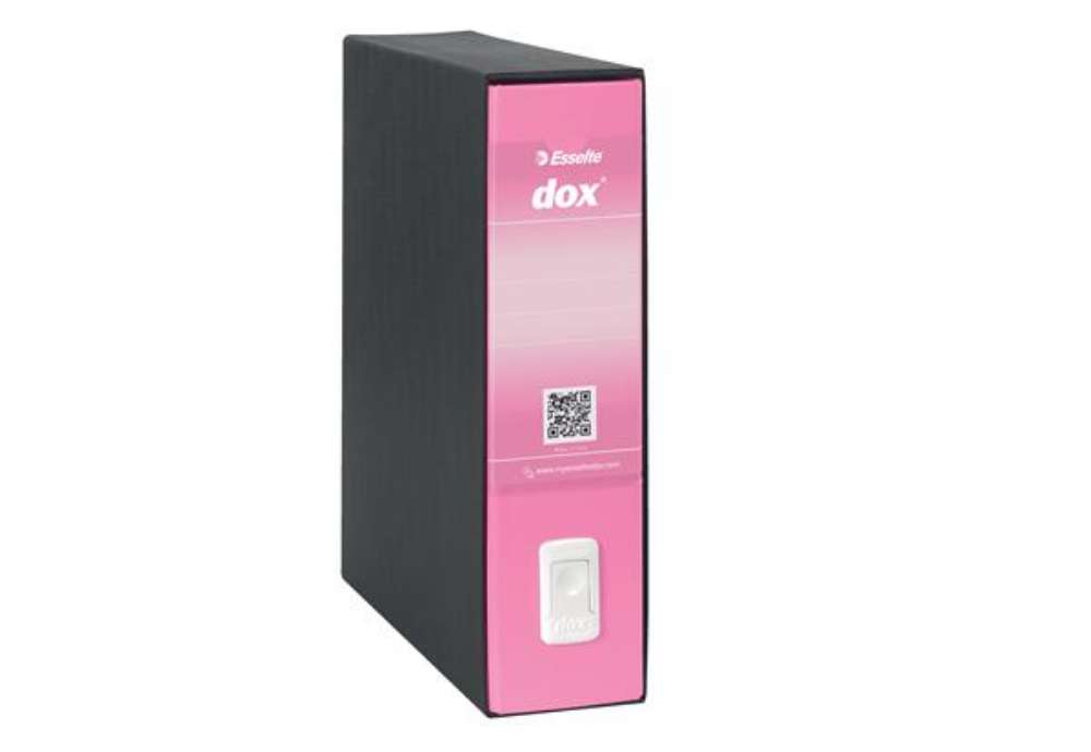 Immagine di Registratore Dox 1 - dorso 8 cm - commerciale 23 x 29,7 cm - rosa - Esselte Dox