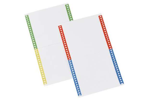 Immagine di Cartoncini per cartelle sospese - armadio - 40 cartoncini per foglio - 14 cm - Bertesi - conf. 10 fo