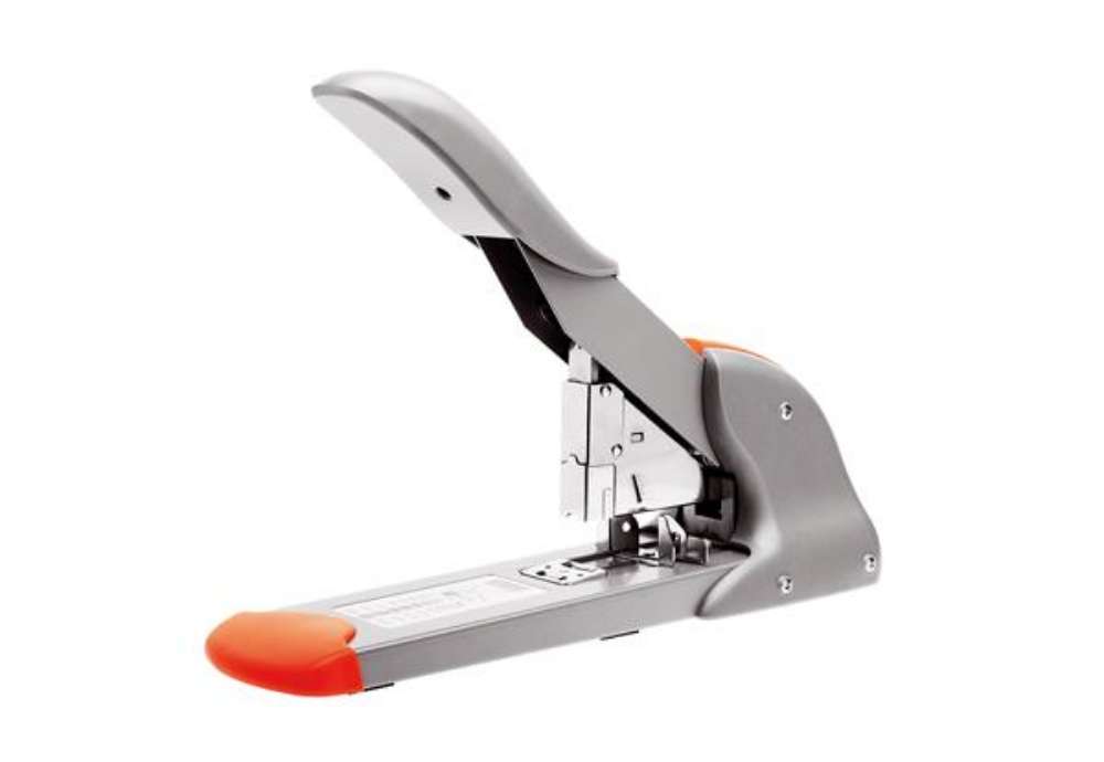 Immagine di Cucitrice da tavolo Fashion HD210 - max 210 fogli - grigio/arancio - Rapid