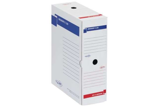 Immagine di Scatola archivio Memory X120 - 25x35 cm - dorso 12 cm - bianco - Sei Rota