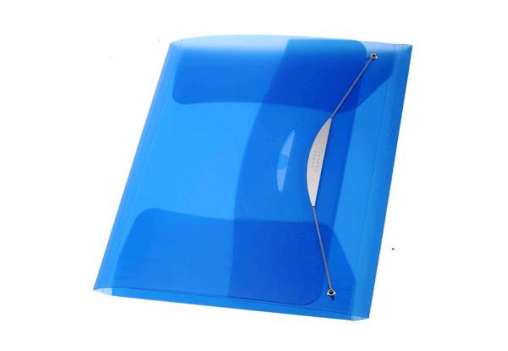 Immagine di Cartella 3 lembi con elastico Swing - A4 - dorso 2 cm - PP- blu - Fellowes