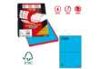 Immagine di Etichette adesive C/509 - in carta - permanenti - 210 x 148,5 mm - 2 et/fg - 100 fogli - blu - Marki