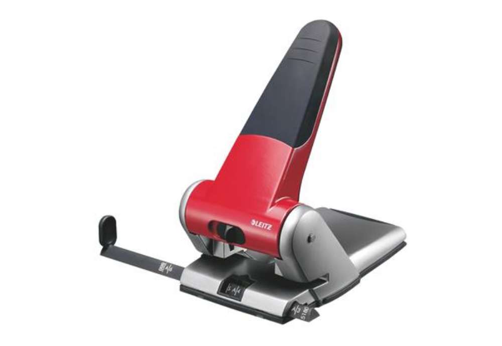 Immagine di Perforatore 5180 - passo 8 cm - max 65 fogli - 2 fori - rosso - Leitz