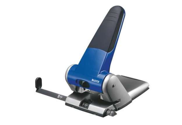 Immagine di Perforatore 5180 - passo 8 cm - max 65 fogli - 2 fori - blu - Leitz