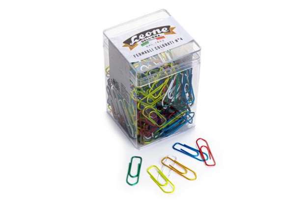 Immagine di Fermagli metallizzati - n. 4 - 3,2 cm - colori assortiti - Leone - conf. 250 pezzi