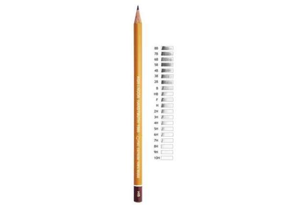 Immagine di Matita in grafite H1500 - gradazione 2H - Koh.I.Noor - scatola 12 matite - conf. 12 pezzi