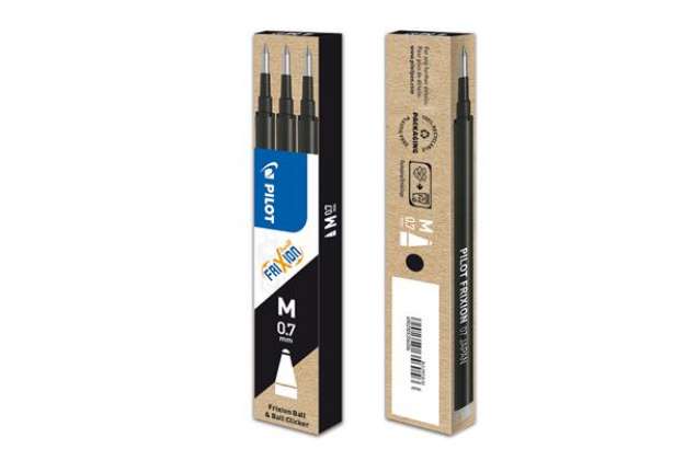 Immagine di Refill a sfera Frixionball - punta 0,7mm - nero - Pilot - conf. 3 pezzi