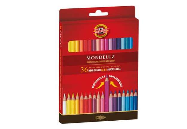 Immagine di Matite colorate Mondeluz - acquerellabili - diametro mina 3,8 mm - colori assortiti - Koh.I.Noor - a
