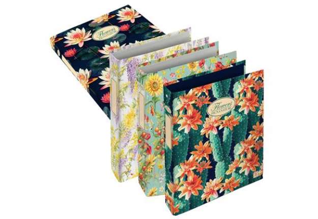 Immagine di Raccoglitore Nature Flowers - A4 - 27x32cm - 4 anelli - dorso 4 cm - Pigna