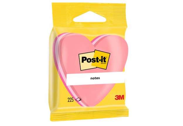 Immagine di Blocco foglietti cuore - 2007-H - 70 x 70 mm - rosa neon/rosa ultra/rosa pastello - 225 fogli - Post