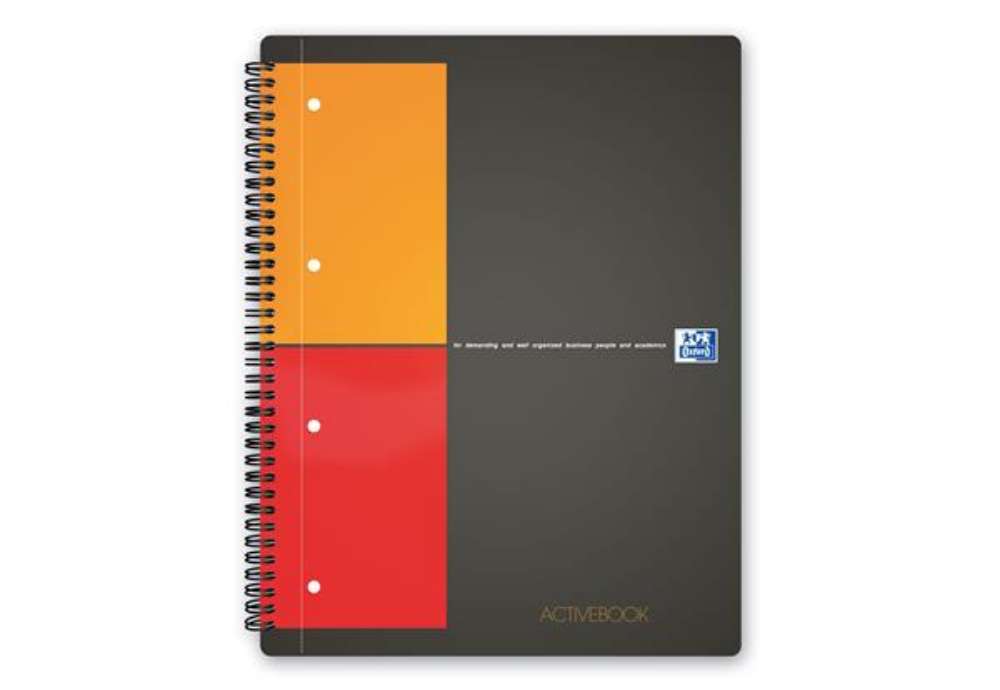 Immagine di Blocco spiralato International Activebook - 5mm con margine - 240 x 297mm - 80gr - 80 fogli - Oxford
