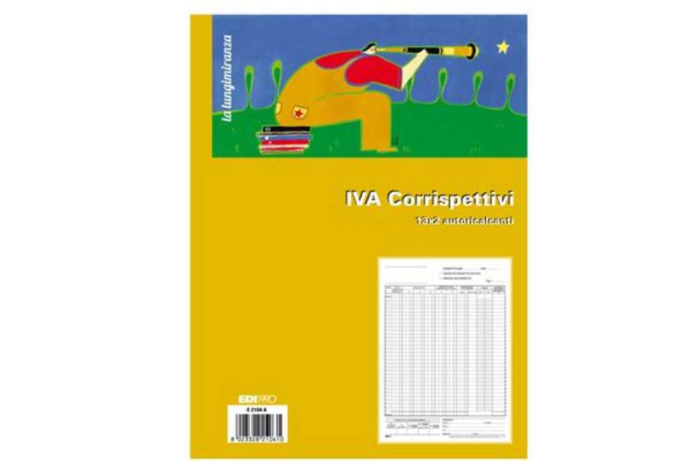 Immagine di Registro prima nota Iva corrispettivi - 13/13 fogli autoricalcanti - 29,7 x 23cm - Edipro