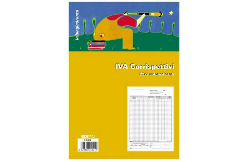 Immagine di Registro prima nota Iva corrispettivi - 25/25 fogli autoricalcanti - 29,7 x 23cm - Edipro