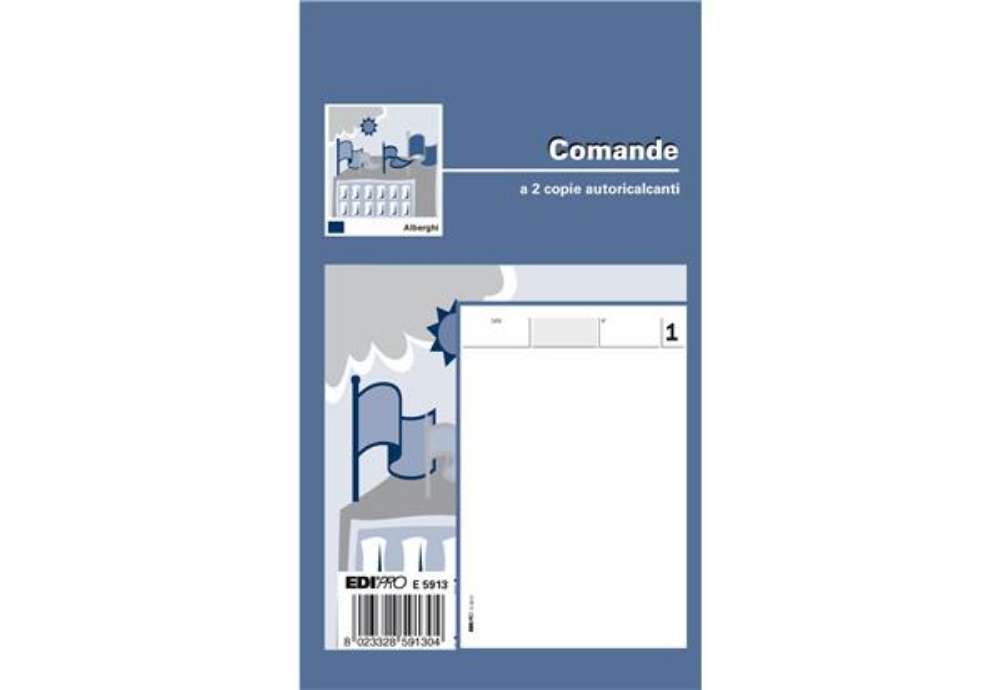 Immagine di Blocco comande - 25/25 fogli autoricalcanti - 17 x 9,9cm - Edipro