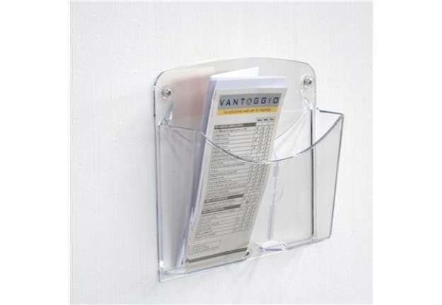 Immagine di Portariviste da parete Ice - 2 tasche 1/3 A4 - Tecnostyl - set 2 pezzi