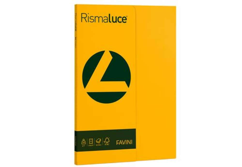 Immagine di Carta Rismaluce Small - A4 - 200 gr - giallo oro 52 - Favini - conf. 50 fogli