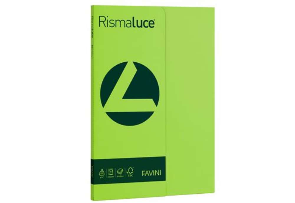 Immagine di Carta Rismaluce Small - A4 - 200 gr - pistacchio 54 - Favini - conf. 50 fogli