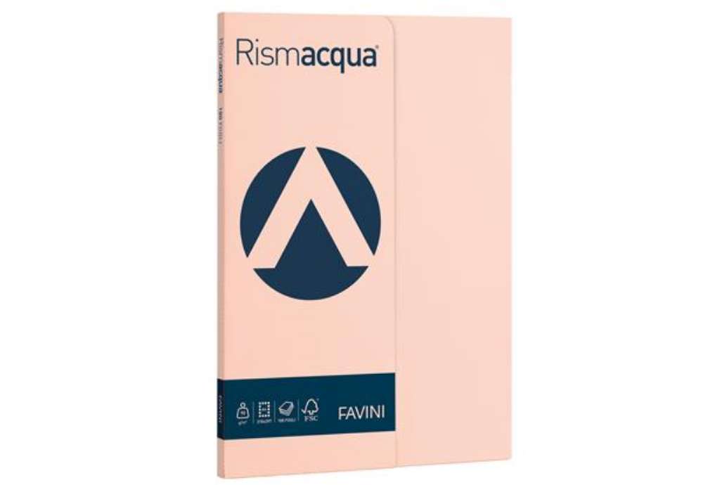 Immagine di Carta Rismacqua Small - A4 - 90 gr - salmone 05 - Favini - conf. 100 fogli