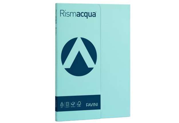 Immagine di Carta Rismacqua Small - A4 - 200 gr - celeste 08 - Favini - conf. 50 fogli