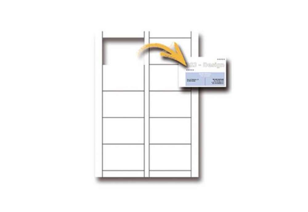 Immagine di Biglietti da visita - 85 x 54 mm - 250 gr - microperforati - bianco - Decadry - conf. 12 fogli da 10