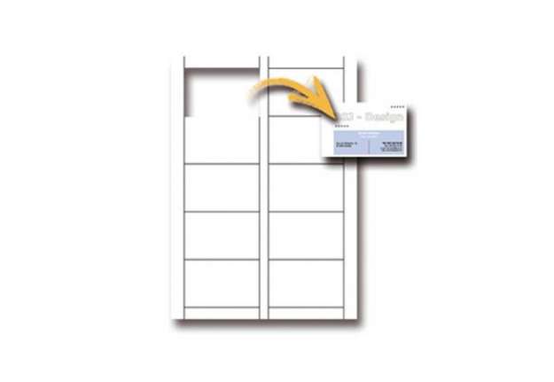 Immagine di Biglietti da visita - 85 x 54 mm - 250 gr - microperforati - bianco - Decadry - conf. 12 fogli da 10