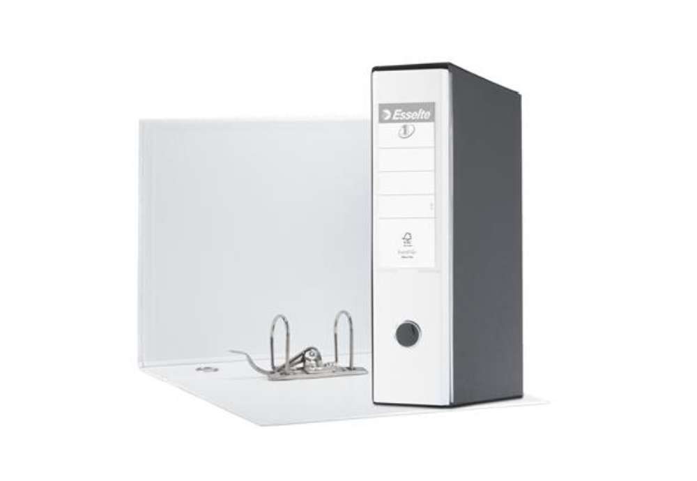 Immagine di Registratore Eurofile G55 - dorso 8 cm - protocollo 23 x 33 cm - bianco - Esselte