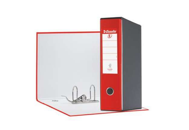 Immagine di Registratore Eurofile G55 - dorso 8 cm - protocollo 23x33 cm - rosso - Esselte
