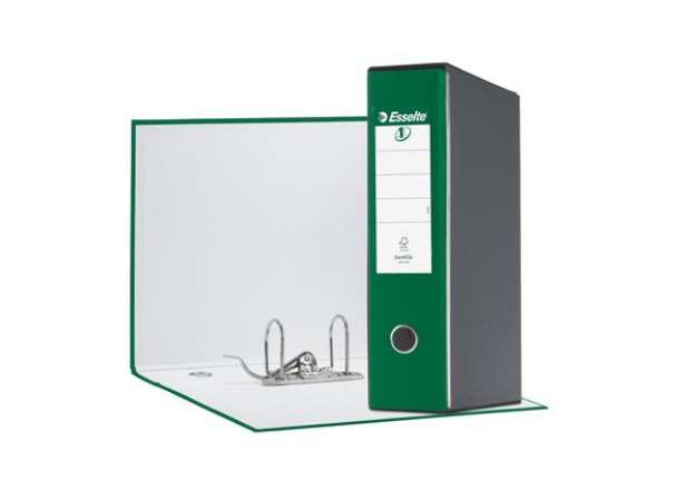 Immagine di Registratore Eurofile G55 - dorso 8 cm - protocollo 23x33 cm - verde - Esselte