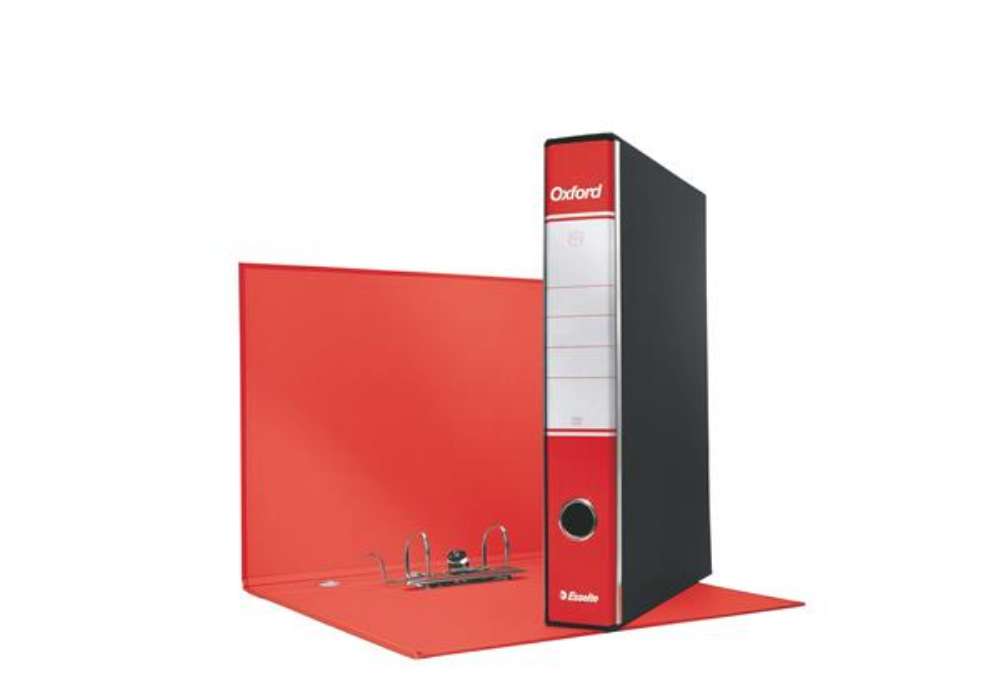 Immagine di Registratore Oxford G84 - dorso 5 cm - protocollo 23 x 33 cm - rosso - Esselte