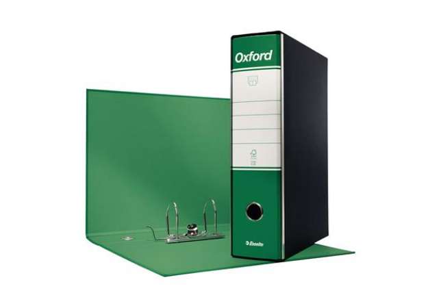 Immagine di Registratore Oxford G85 - dorso 8 cm - protocollo 23x33 cm - verde - Esselte