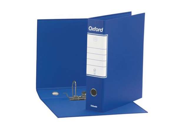 Immagine di Registratore Oxford G83 - dorso 8 cm - commerciale 23x30 cm - blu - Esselte