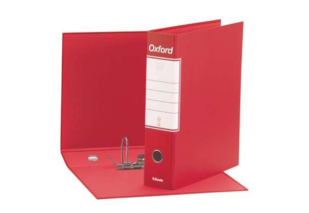 Immagine di Registratore Oxford G83 - dorso 8 cm - commerciale 23x30 cm - rosso - Esselte
