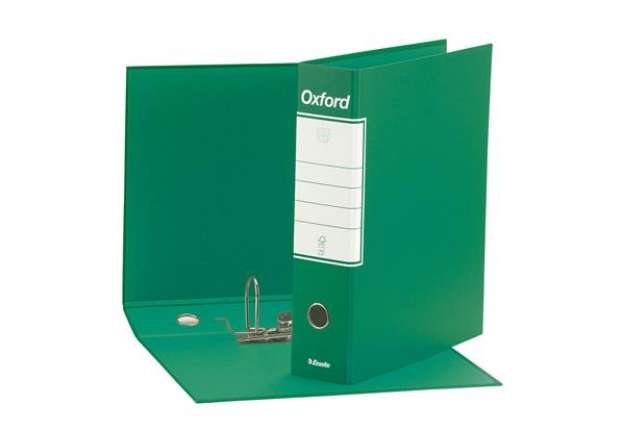 Immagine di Registratore Oxford G83 - dorso 8 cm - commerciale 23x30 cm - verde - Esselte