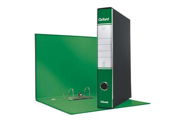 Immagine di Registratore Oxford G82 - dorso 5 cm - commerciale 23x30 cm - verde - Esselte