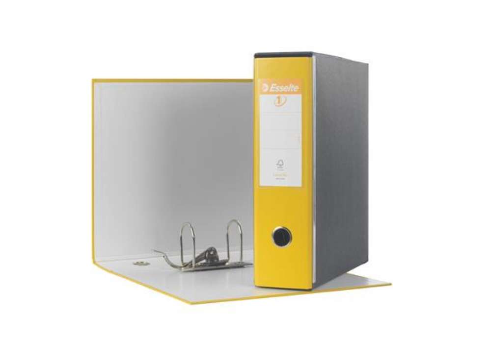 Immagine di Registratore Eurofile G53 - dorso 8 cm - commerciale 23 x 30 cm - giallo - Esselte