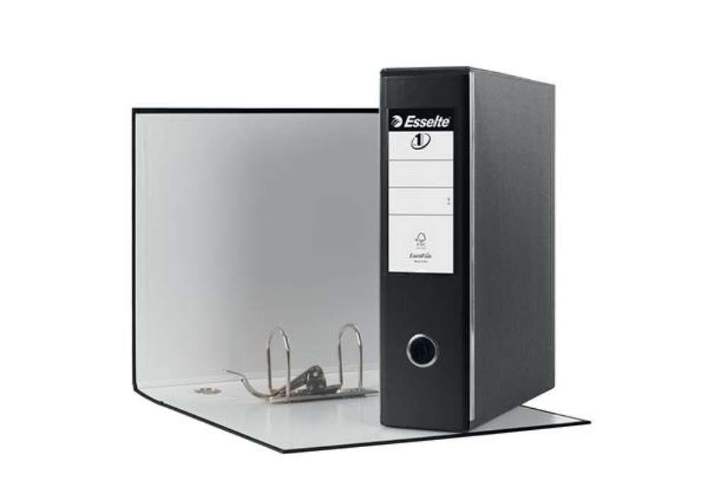 Immagine di Registratore Eurofile G53 - dorso 8 cm - commerciale 23 x 30 cm - nero - Esselte