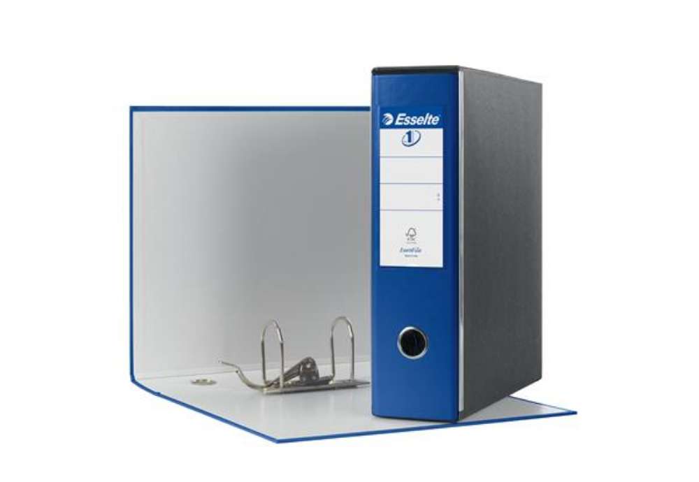 Immagine di Registratore Eurofile G53 - dorso 8 cm - commerciale 23 x 30 cm - blu - Esselte