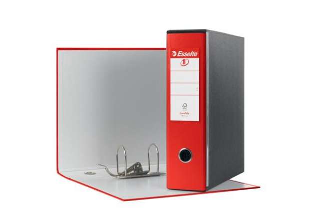 Immagine di Registratore Eurofile G53 - dorso 8 cm - commerciale 23x30 cm - rosso - Esselte